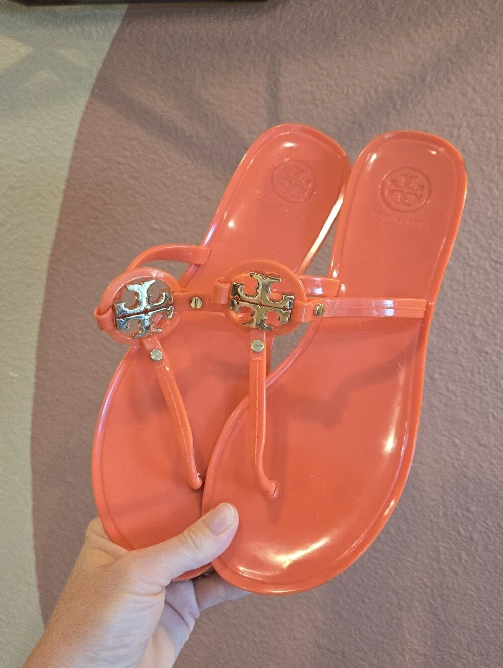 Tory Burch Mini Miller Jelly Thong Sandals 8